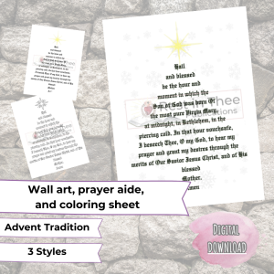 St. AndrewChrisitmas Novena Poster - Woo Commerce Shop Image Graphic with text, banners, and worksheet images