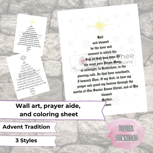 St. AndrewChrisitmas Novena Poster - Woo Commerce Shop Image Graphic with text, banners, and worksheet images