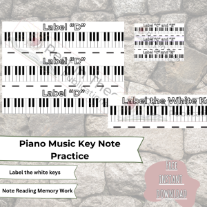 Piano Music Note Worksheet Finding the Keys