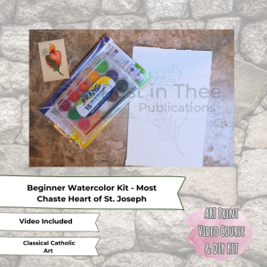 Add on Watercolor Kit: Most Chaste Heart of St. Joseph Additional Pre Illustrated Sheets