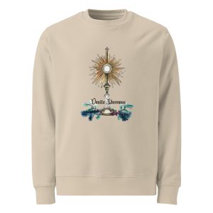 Eucharistic Christmas Venite Adoremus Adult Sweatshirt
