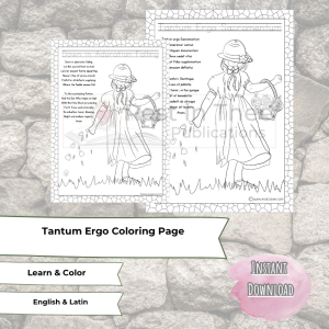 Tantum Ergo Coloring Sheet Free